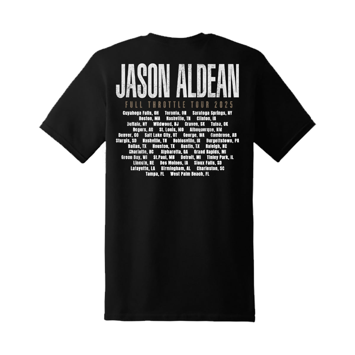 T-shirt Graphique Tournée Jason Aldean 2015 - Taille M, Occasion Très Bon état, Marque Gildan