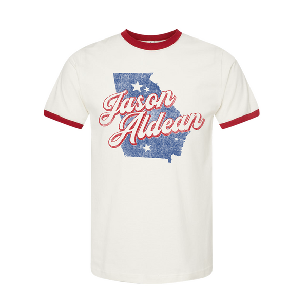 Jason Aldean Ladies Ringer Tee