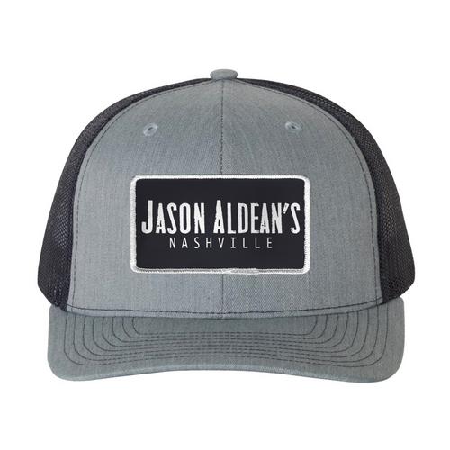 Jason Aldean's Nashville Grey & Black Patch Hat